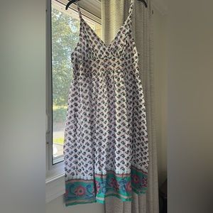 Yo Baby White and Green Floral Dress, size XL